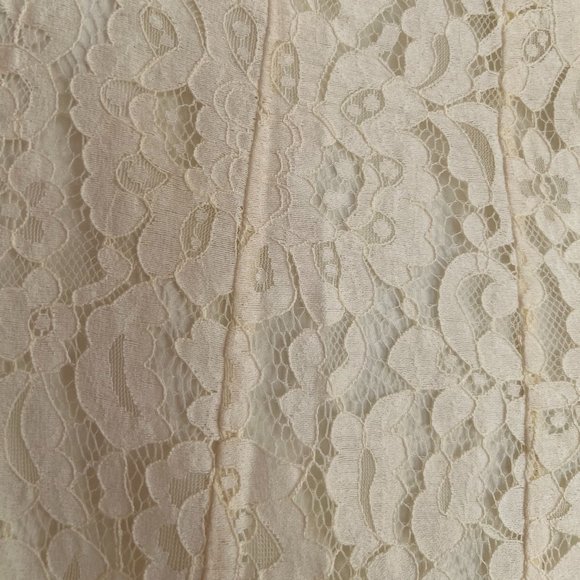 Anthropologie White Lace Babydoll Midi dress - Picture 8 of 9